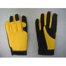 Micro Fiber Palm Spandex Back Mechanic Glove-7204